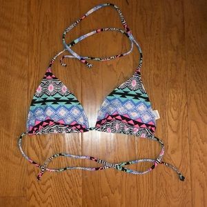 Aztec Patterned Triangle Bikini Top